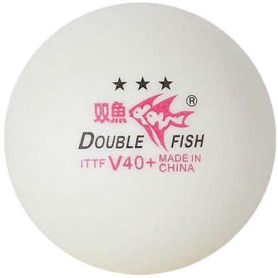 Double Fish V40 3-Star Table Tennis Ball – ITTF Approved – Premium ABS Plastic image
