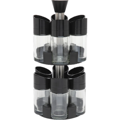 Double Layer Spice Rack Set of 12 Pcs 360' Rotatable Tray image