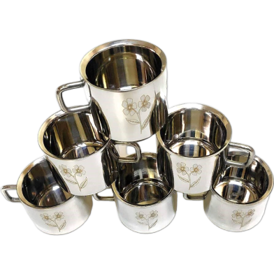 Double Wall Stainless Steel Tea And Coffee Cups Set 6pcs image