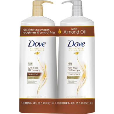 Dove Anti-Frizz O. T Shampoo and Conditioner 2 X 1.18 L image