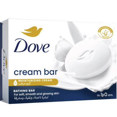 Dove Bathing Cream Bar White 90 Gm image