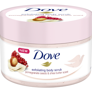 Dove Exfoliating Pomegranate Seeds and Shea Butter Scent Body Scrub 225 ml -8710447257265 image
