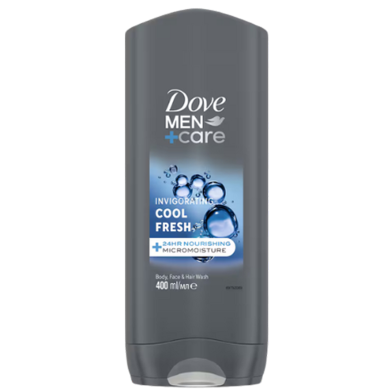 Dove Men Care In. Cool Fresh Body Face and Hair Wash 400 ml image