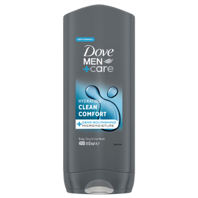 Dove Men plus Care H.Cl.Comfort Body Face and Hair Wash 400 ml image