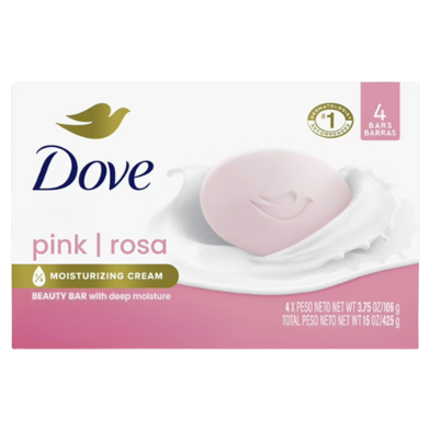 Dove Pink Rosa Moisturizing C. Soap Bar Box 16pcsX106gm image