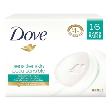 Dove Sensitive Skin Moisturizing Cream Soap 16 X 106g image