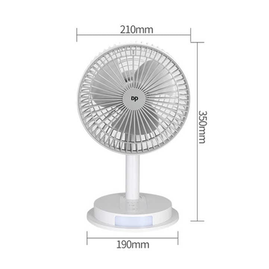 Rechargeable Portable Usb Fan With Led Light DP 7627 4000mah Slide 2