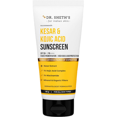 Dr. Sheth’s Kesar and Kojic Acid Sunscreen 50g image