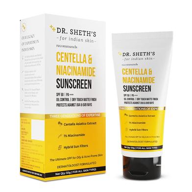 Dr. Sheth's Centella and Niacinamide Sunscreen SPF 50 PA plus plus plus - 50g -335784778 image