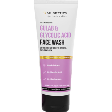 Dr. Sheth's Gulab and Glycolic Acid Face Wash 100 gm -409079425 image