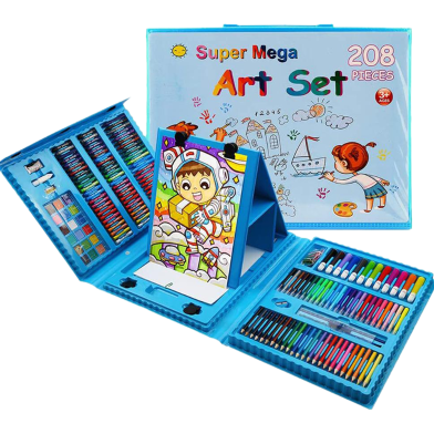 Drawing Art Set Painting Drawing Supplies 208 Pcs (Blue Color Box) image