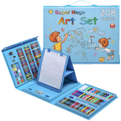 Drawing Art Set Painting Drawing Supplies 208 Pcs (Blue Color Box) image