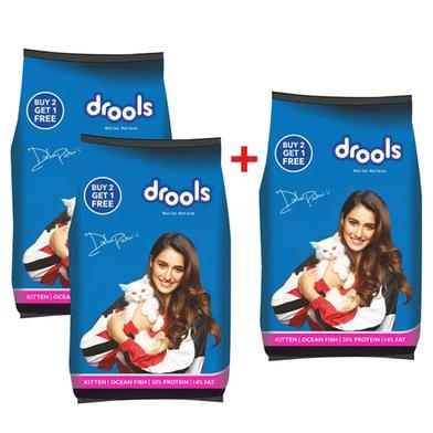 Drools Ocean Fish Kitten Cat Food 400gm (Buy 2 Get 1 free) image