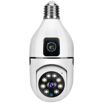 Dual Lens V380 Pro PTZ Bulb IP Night Vision Camera image