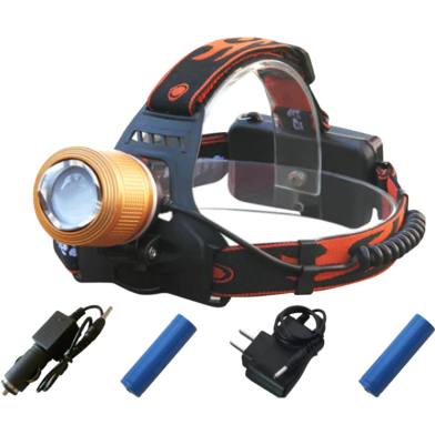 Dual Light Source Zoom Headlamp With Rechargeable Battery-Model-T6 image