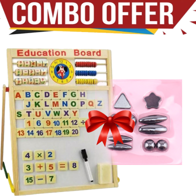 Dual Magnetic Education Board And Children's Scientific Experiment Kit Focused On Magnetism (Combo Offer) image