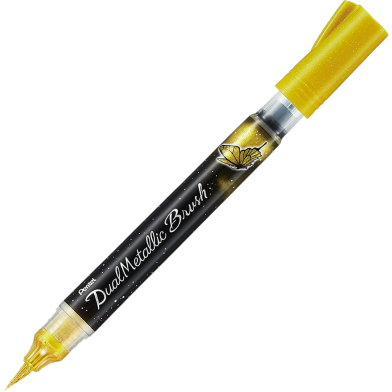 Dual Metallic Brush Pen -Gold image