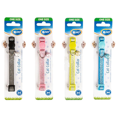 Duvo Plus Adjustable Nylon Cat Collar Glitter With Bell image
