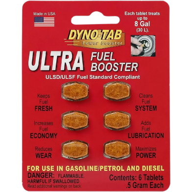 Dyno Tab Power Booster Ultra Fuel Booster For Best Performance 6 Tab For 180 Liter Fuel (Made In Usa) image
