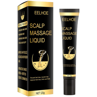 EELHOE Natural Hair Growth Serum Prevent Baldness Scalp Treatment Antiloss Hair Growth Essence Nourishing Hair Serum Roller 20ml image
