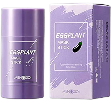 ELAIMEI Reduce Blackhead Deeply Clean Moisture Control Oil Clay Cleansing Eggplant Facial Mask image