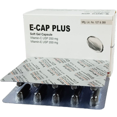 E-Cap Plus 250 mg Plus 200 mg - 10's Strip Capsule image