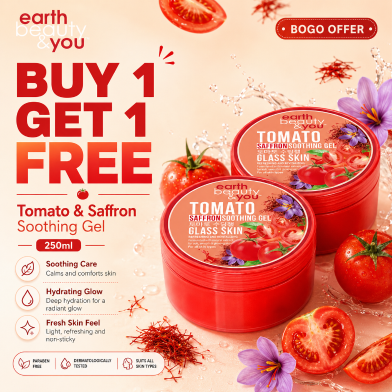 Earth Beauty and You Soothing Tomato And Saffron Gel 250ml (Buy 1 Get 1 FREE) image