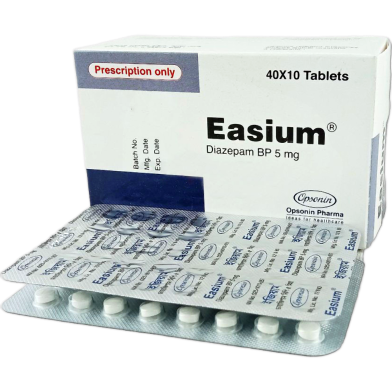 Easium 5 mg Tablet 40's Strip image