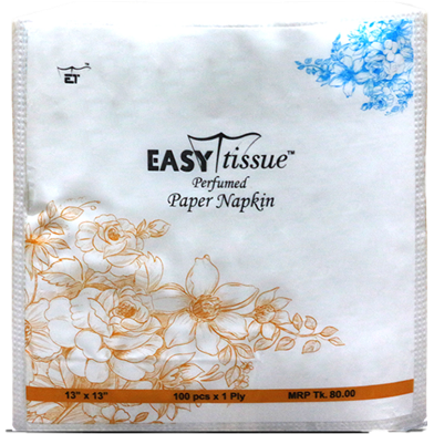 Easy Napkin Tissue Paper Napkin (13 x 13 Inch) Poly 1Ply image