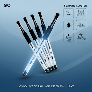 Econo Ocean Ball Pen Black Ink - 5Pcs Slide 2