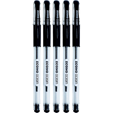 Econo Ocean Ball Pen Black Ink - 5Pcs image