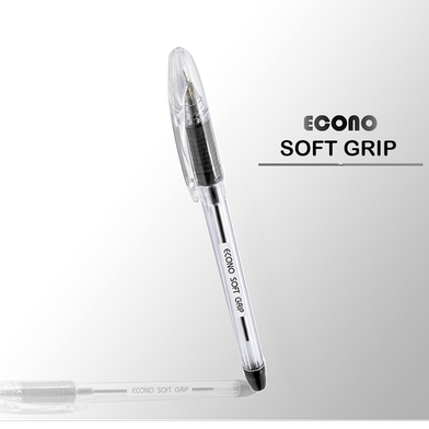 Econo Soft Grip Ball Pen Black Ink - 10 Pcs Slide 5