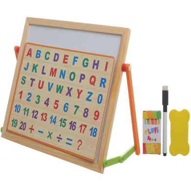 6-in-1 Wooden Magnetic Board with ABC Alphabet Puzzle image