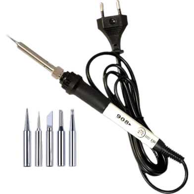 Electric Soldering Iron Kit Adjustable Temperature - Soldering Iron with 5 Pcs Bit image