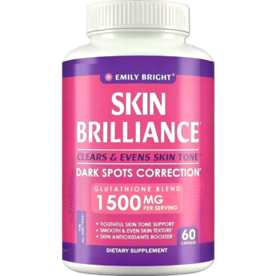 Emily Bright Skin Brilliance Dark Spot Correction Glutathione 1500mg-60 Capsules image