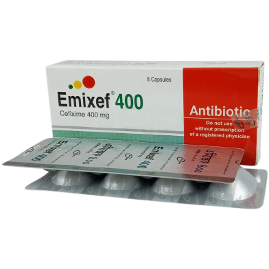Emixef 400mg Capsule 4's Strip image
