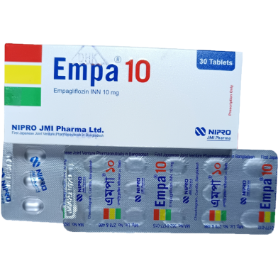 Empa 10 mg Tablet 15's Strip image