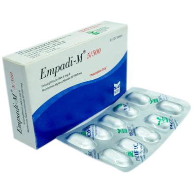 Empadi M 5mg 500mg Tablet 10's Strip image