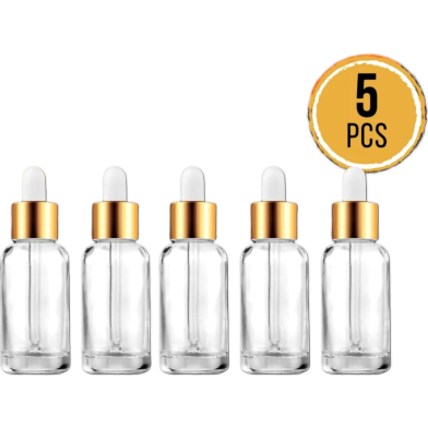 Empty Transparent Serum Bottles Refillable Containers for Skincare and Essential Oils 30ml 5Pcs image