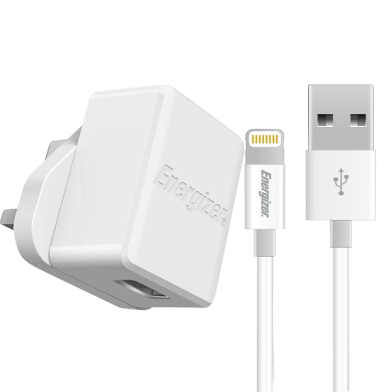 Energizer Lightning UK Charger With Lightning Cable image