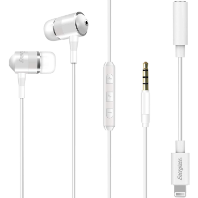 Energizer UIL35 Lightning Wired Earphone - White image