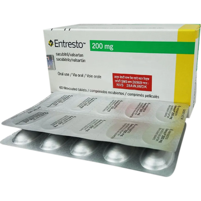 Entresto 200 Mg Tablet 10's Strip image