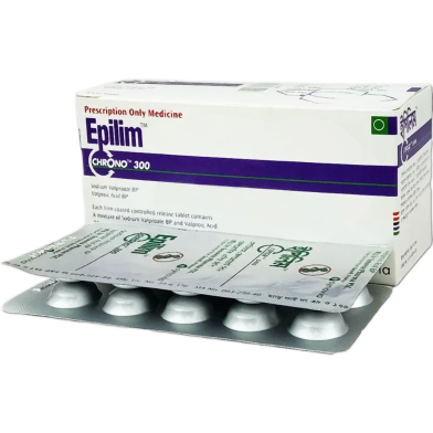 Epilim Chrono 300 mg Tablet 10's Strip image