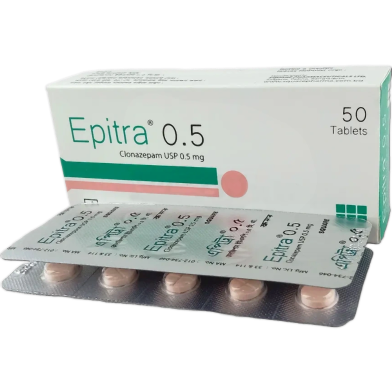 Epitra 0.5 mg Tablet 10's strip image