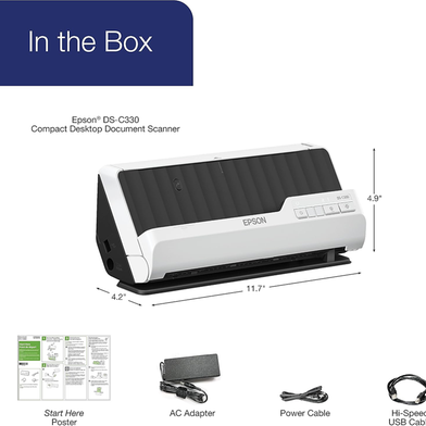 Epson DS-C330 Duplex Compact Desktop Document Scanner With ADF Slide 2