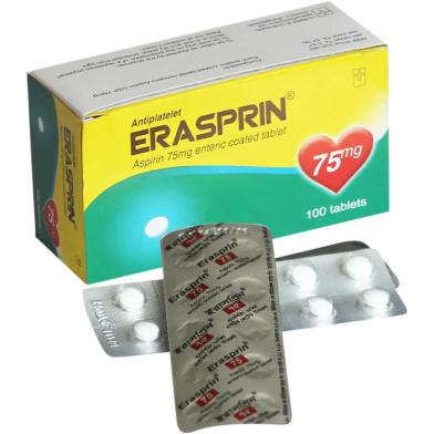 Erasprin 75 mg Tablet 10's Strip image