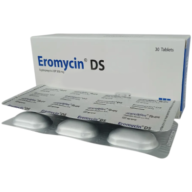 Eromycin DS 500 mg Tablet 6's Strip image