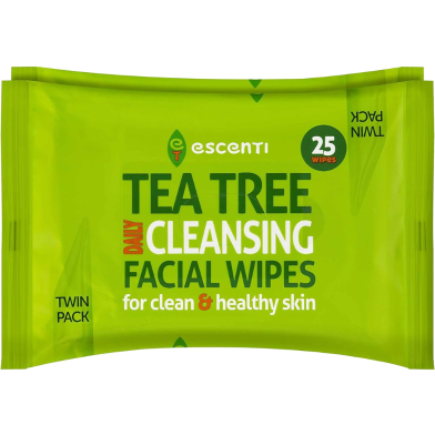 Escenti Tea Tree Wipes 25 Pcs image