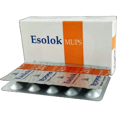 Esolok MUPS 20 mg MUPS Tablet 10's Strip image