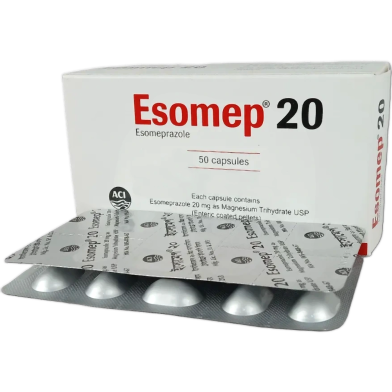Esomep 20 Mg Capsule 10's Strip image
